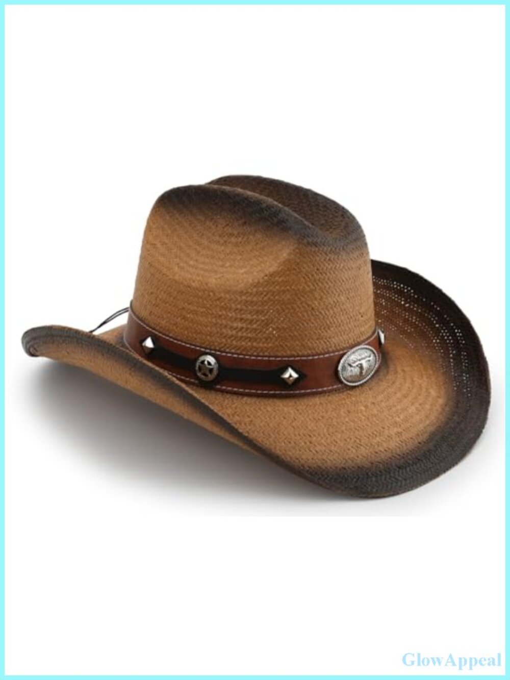 Western Straw Cowboy Hat Women Men Wide Brim Sun Beach Unisex